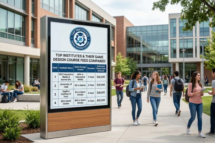 Top Institutes & Their Game Design Course Fees Compared