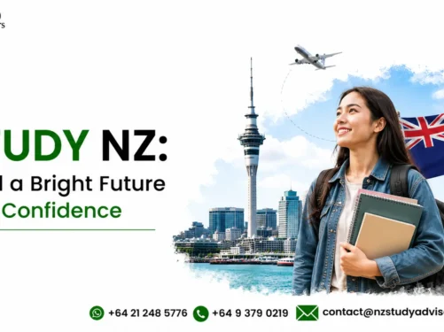 Study NZ students exploring modern classrooms and campus life in New Zealand